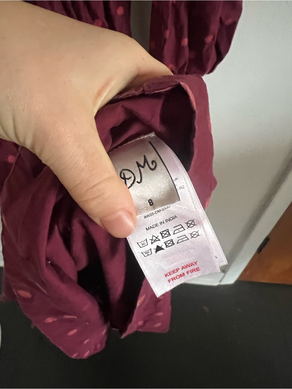 Damson Madder Dakota Bow Midi Dress, size UK 8 or US 4 - Picture 7 of 9
